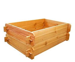 Timberlane Gardens Raised Bed Kit Double Deep (Two 2x3) Western Red Ceda... - £60.00 GBP