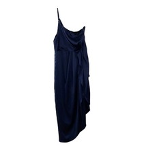 Lulu&#39;s Blue Cocktail Dress Womens Size XL Law of Attraction One-Shoulder Midi - $46.00