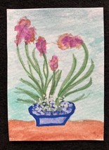 ACEO Original Painting Watercolor &quot;Wabi-Sabi Ikebana&quot; by Storm - £24.37 GBP