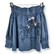 Disney Parks Princess Ariel Womens Top Off the Shoulder SM Peasant Blue - $15.39