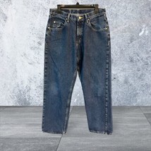Wrangler Mens Jeans Medium Wash 33X30 Straight Leg Blue - £13.54 GBP