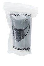Disposable Face Mask Unbranded Adult Disposable Face Mask 50 pcs Black - £7.07 GBP