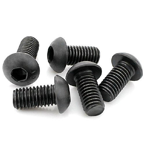 Bluemoona 100 Pcs - Metric M5 Hex Socket screw flat head Hexagon cap screws bolt