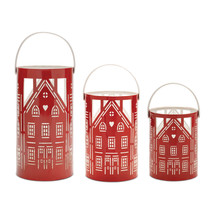 Punched Metal House Lantern (Set of 3) - $1,868.84 MXN
