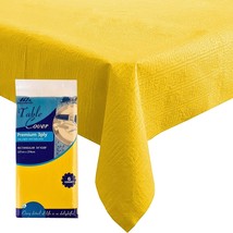 6 Pack Disposable Table Cloths 3 Ply Paper Plastic 54&quot; x 108&quot; Rectangular Table  - £39.50 GBP