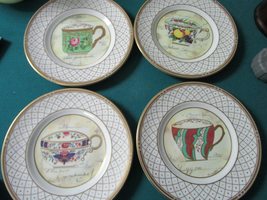 Compatible with Royal Worcester Pattern Records Collection 8&quot; 4 Plates Floral Co - £125.62 GBP