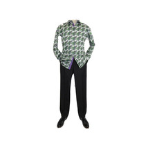 Men Shirt J.Valintin Turkey-Usa 100% Egyptian Cotton Axxess Style A113-12 Green image 5