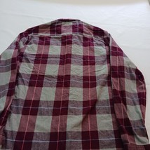 Crown & Ivy Crown Stretch Flannel Stretch Cotton Blend Plaid Shirt Red Men Sz L image 7