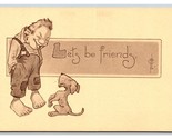 Artist Signed Fred Cavally Comic Bowery Kid Lets Be Friends Sepia DB Pos... - $3.91