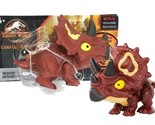 Jurassic World Snap Squad Camp Cretaceous Red Triceratops 3&quot; Figure NIP - £7.89 GBP