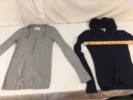 Two Large Womens Aéropostale Stretch Blue Pullover Sweatshirts &amp; Gray Sweaters - £16.98 GBP
