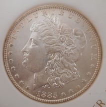 1885-O * Higher Grade MS+ * Morgan Silver Dollar ( Full Breast Feathers ) Holder - £69.39 GBP