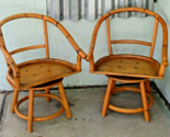 Vintage Pair Of Sturdy Rattan Low Back Swivel Chairs - £622.23 GBP