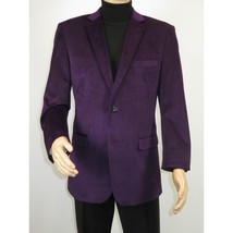 Men's Velvet Sports Coat Grammy Amy Award By BASSIRI , LEONARDI Style J1042 Plum image 3
