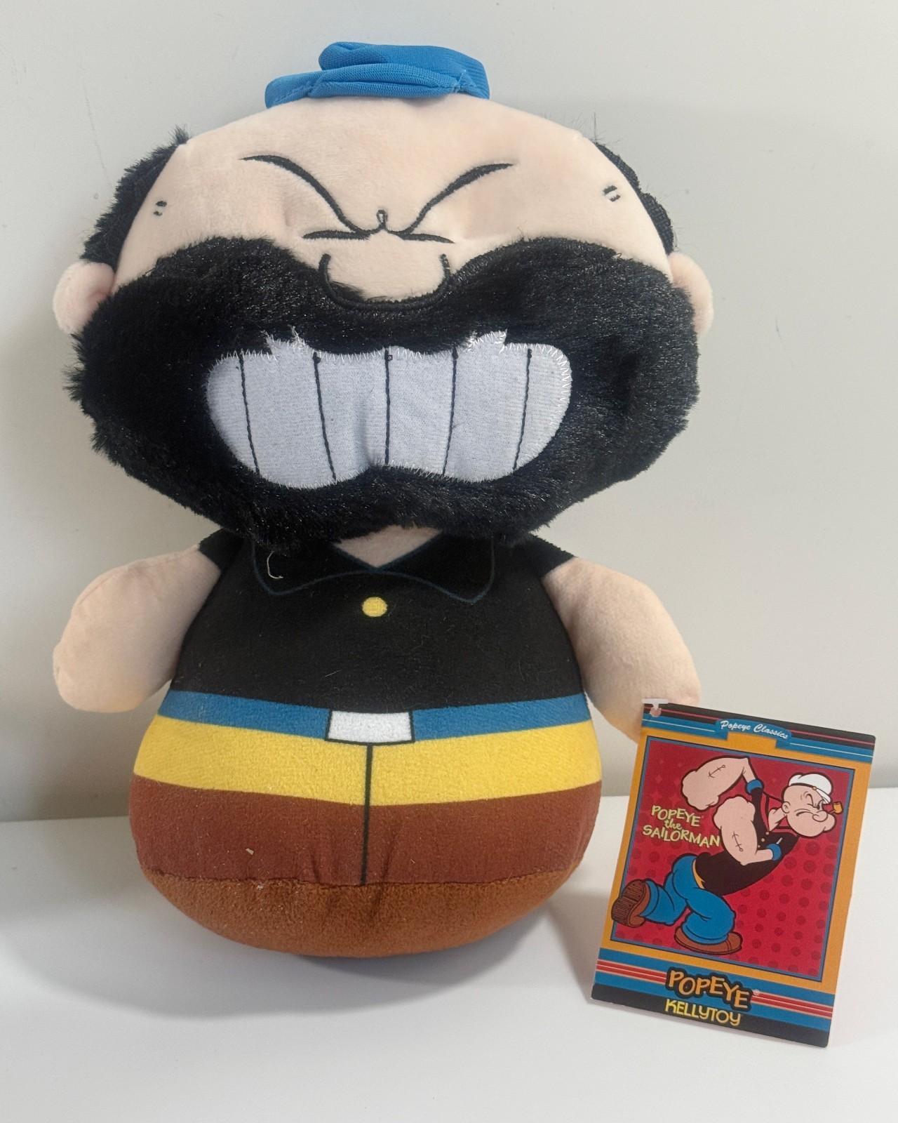 Popeye the Sailorman Classics Plush KellyToy 2018 BLUTO BRUTUS Flat Bottom - $14.84
