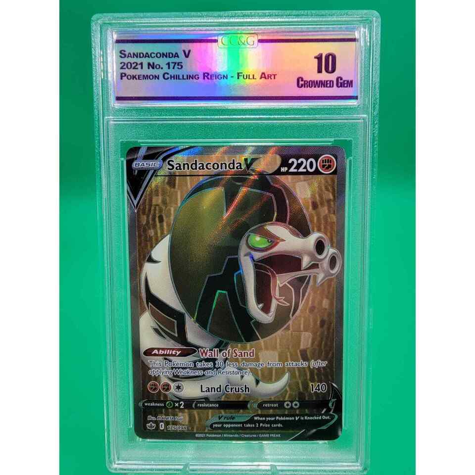 Pokemon Sandaconda V 175/198 PSA 10 SWSH Chilling Reign CC&amp;G 10 Full Art - $24.57
