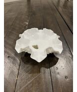 Fenton Hobnail White Milk Glass  Ruffled Edge Trinket Dish With Sticker ... - $24.86 CAD