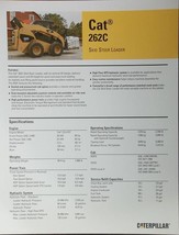 2008 Caterpillar 262C Skid Steer Loader Specifications Brochure - $10.00
