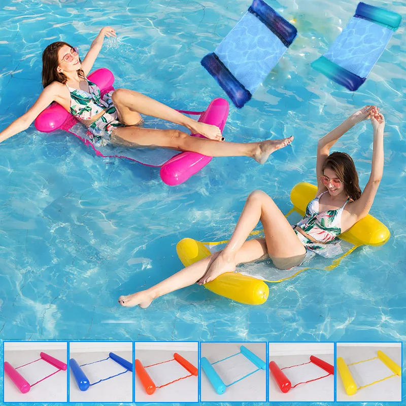 2023 New Water Hammock Recliner Inflatable Floating Swimming Mattress Sea - £13.91 GBP