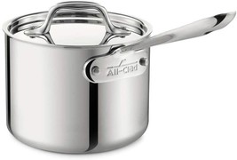 All-Clad 4202 Tri-Ply Stainless-Steel 2-qt Sauce Pan with lid - £95.57 GBP
