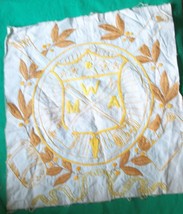 Old Modern Woodmen America Embroidery Needlework Mwa Silk Arts Handicraft Clothe - £148.27 GBP
