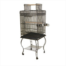 Elegant Platinum Bird Cage with Play Top &amp; Storage Shelf - £176.68 GBP