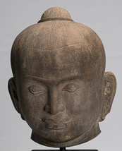 Ancien Khmer Style Montage Pierre Jayavarman VII Tête Statue - 38cm/15 &quot; - £973.27 GBP