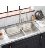 New 32&quot; Calverton Low-Divide Double-Bowl Stainless Steel Undermount Sink... - $469.95