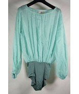 Forte Forte Womens Bodysuit Linen Silk Emerald Long Sleeved 1 NWT - $135.82 CAD