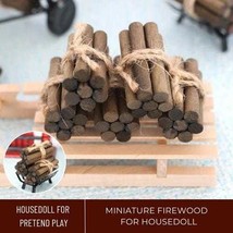 1Pc Miniature Bundle Of Firewood, Mini Firewood For Dollhouse Decoration... - $7.00