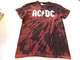 AC/DC Men&#39;s Short Sleeve T Shirt Size M medium Die Die Black Burgundy NWT - £12.30 GBP