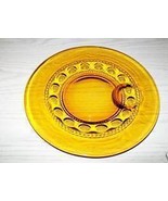 Indiana Snack Plate Only Amber Kings Crown Thumbprint 1970 - £6.35 GBP