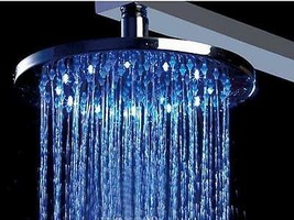 20" Multicolor Stainless Steel LED Shower head, Brushed Stainless Steel - £391.08 GBP