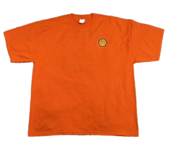Shell Pipeline Bright Orange Employee T Shirt Size 2XL Gas Oil 811 Call ... - £18.20 GBP