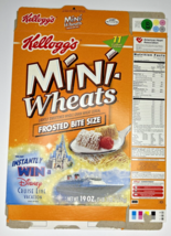 2001 Empty Kellogg&#39;s Mini-Wheats Disney 19OZ Cereal Box SKU U198/123 - £15.17 GBP