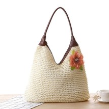 Women  Bags Wicker Woven Ladies Handbags Handmade Summer Beach Rattan Bag Female - £96.69 GBP