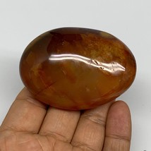 99g, 2.6&quot;x1.8&quot;x0.9&quot;, Red Carnelian Palm-Stone Gem Crystal Polished, B28615 - £6.71 GBP