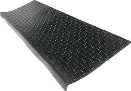 Black Diamond-Plate Non-Slip Rubber Tread Stair Mats From Rubber-Cal Are - £31.08 GBP