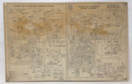 Vtg Power Unit PU 58/G Generator WWII Schematic Wiring Sign Board 18x12 934A - £91.06 GBP