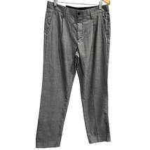 H&amp;M Mens Dress Pants Gray Heathered Pockets Pleated Regular Fit Zip 34x30 New - £16.61 GBP