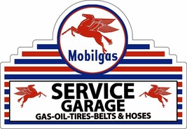 Mobilgas Service Garage Plasma Cut Metal Sign - £47.09 GBP