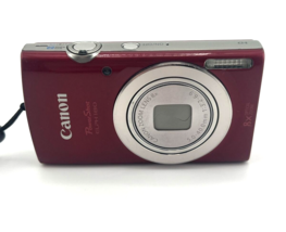 Canon Power Shot Digital Camera Elph 180 20MP 8x Zoom Hd Red Bundle Tested - £237.42 GBP
