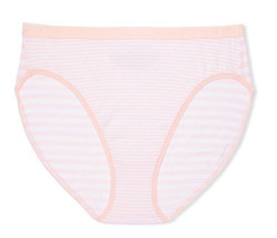 M  Pink Stripe Stretch Cotton Waist Victorias Secret High-Leg Waist Brief Pantie - £8.78 GBP