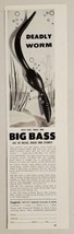 1968 Print Ad Snagproof Deadly Worm Fishing Lures Cincinnati,Ohio - £9.42 GBP