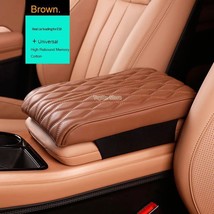 Universal PU Leather Car Armrest Mat Non Slip Arm Rest Wave Design Center Consol - £105.44 GBP