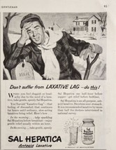 1951 Print Ad Sal Hepatica Antacid Laxative Farmer Shovels Snow Bristol-Myers - £10.91 GBP