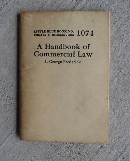 Vintage Booklet Little Blue Book 1074 Handbook of Commercial Law - $16.83
