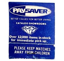 Paysaver Showrooms Local Cigar Vintage Matchbook Tobacco Matches Unstruc... - $19.99