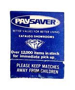 Paysaver Showrooms Local Cigar Vintage Matchbook Tobacco Matches Unstruc... - €17,16 EUR