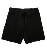 Nwt Burnside Men Size 40 Black Stretch Cargo Shorts Inseam 10&quot; - £6.75 GBP